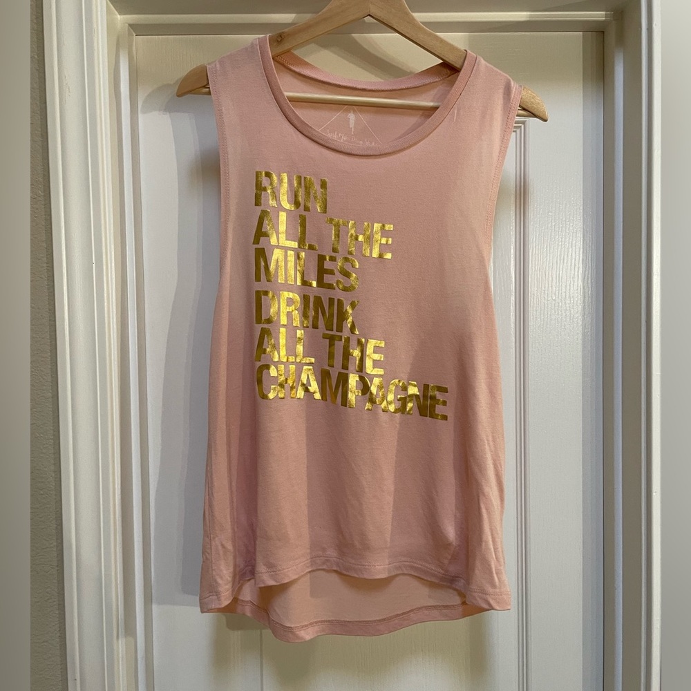 Run all the miles champagne shirt size medium